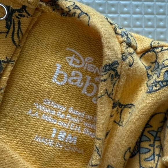 Disney baby|Baby girl Mustard yellow Winnie the Pooh long sleeve casual dress • - Picture 5 of 5